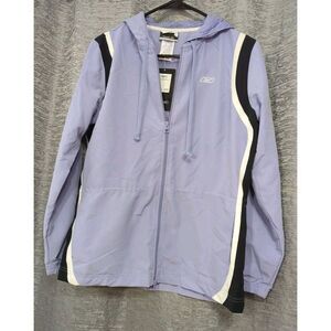 New Reebok Women's Spring Hooded Jacket With Adjustable Waist S Lavender/Blue/Wt